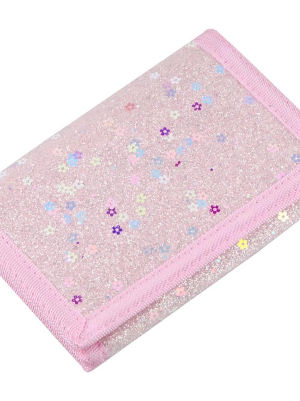 RFID Kids Wallet for Girls & Toddlers - Cute & Glittery Rainbow Design with Coin